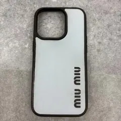 美品 ミュウミュウ iPhone14pro カバー ケース ロゴ ブルーのサムネイル