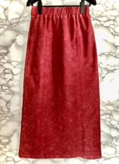 【初出品】JEANASIS 赤 タイトスカート ゴムウエスト