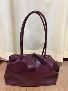 BEAMS HEART 山型 ハンドバッグ ボルドー | Mercari