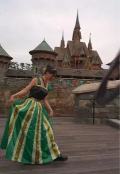 アナと雪の女王 アナ衣装セット ドレス・ネックレス・ティアラ