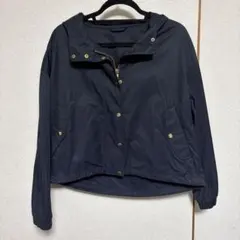GU ジーユー　ネイビー マウンテンパーカー フード付き