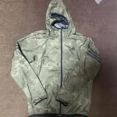 adidas 迷彩グリーン フード付きジャケット
