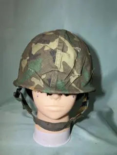 米軍実物 M1ヘルメット リーフカバー付 - メルカリ