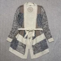 美品★Desigual デシグアル★切替デザインロングカーディガン★ニットコート