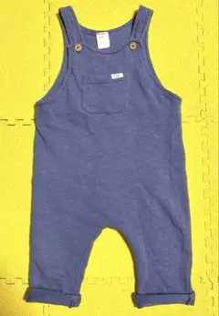 H&M オーバーオール　無地　ネイビー　ブルー　6-9ヶ月　オールシーズン