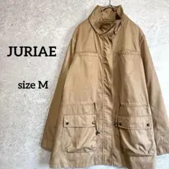 ジュリア コート ジャンパー M ベージュ ドロスト ハイネック フルジップ