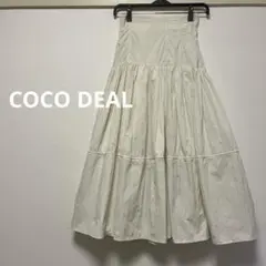 COCO DEALギャザーナイロンボリュームスカート　アイボリー色　サイズMのサムネイル