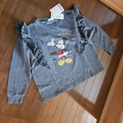 【新品】ミッキーマウス フリル付きスウェット Lサイズ