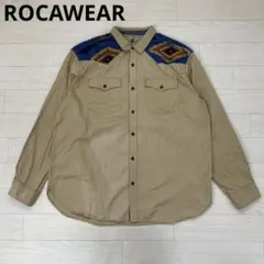 ROCAWEAR ロカウェア ウエスタンシャツ ネイティブ柄 ベージュ 2XLのサムネイル