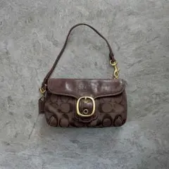 COACH SOHO アクセサリーポーチ ブラウン シグネチャー y2k バッグのサムネイル