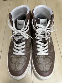 COACH ブラウン ハイカットスニーカー　サイズUS10のサムネイル