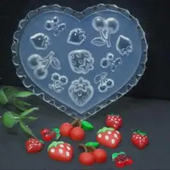 いちご チェリー フルーツ ネイルパーツ レジン封入シリコンモールド レジン