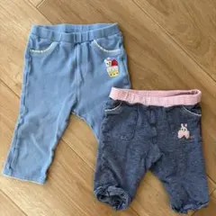 90 ミキハウス　ズボン2点セット