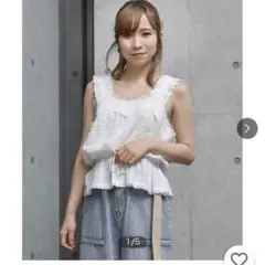 w closet レース使いキャミプルオーバー　ビスチェ ブラウス