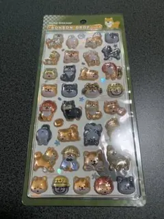 ボンボンドロップシール　和柄　柴犬