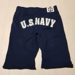 スウェット ハーフパンツ ネイビーのサムネイル