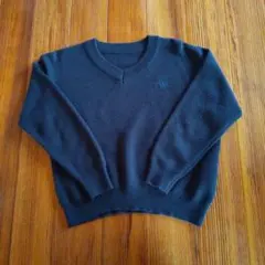 ブラックフライデー価格！ビームススクール　紺色　Vネック　スクールセーター