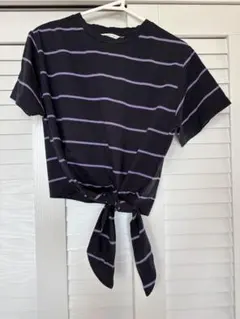 トゥモローランドMACPHEE ボーダーストライプ Tシャツ　ネイビーのサムネイル
