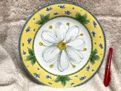★ほぼ未使用!!「NARUMI」黄色の花柄デザインが素敵な大皿プレート★