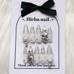 ネイルチップ 埋めつくし 乳白色 フレンチガーリー ワンホン韓国 地雷系 スナ系