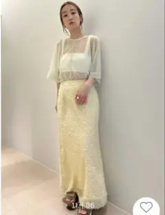 【emmi】フリンジジャガードスカート Mのサムネイル