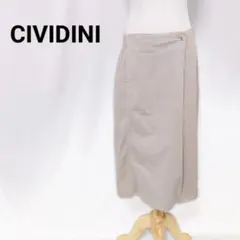 【美品】CIVIDINI チヴィディーニ ラップ風スカート ベージュ 44のサムネイル
