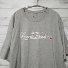 チャンピオン 両面プリント Tシャツ 2XL グレー USA古着