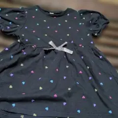 アプレレクールカラフルハート柄チュニック 120