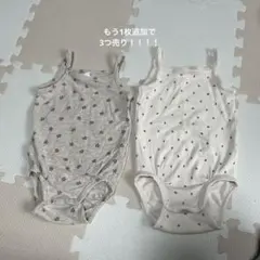 H&M3点セットベビー肌着 タンクトップ 9-12M 花柄 ドット柄 80センチ