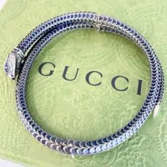GUCCI グッチ スネーク バングル ブレスレット　　参考価格 126,000 GUCCI】グッチ『SILVER グッチガーデン スネーク ブレスレット