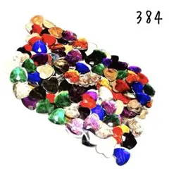 384 1セットのみ！大きめ！多面カットのハートカボション 約155個まとめ売り