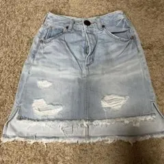 MURUA ムルーア　デニム　スカート　ひざ上　タイト　フレア　ギャル【S】