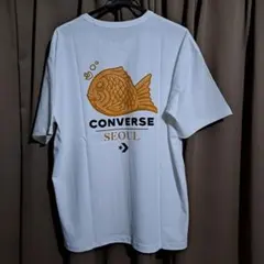CONVERSE　韓国　Tシャツ　プンオパン たい焼き　コンバース　ホワイト　白のサムネイル