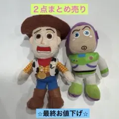 トイストーリー　ウッディ＆バズ　ぬいぐるみ キーホルダー