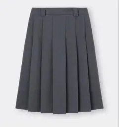 GU グレー プリーツロングスカート