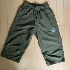 160 ジュニア　umbro オリーブ ハーフパンツ