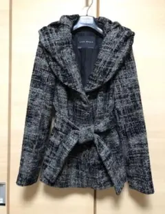 【極美品】ZARA BASIC ベルト付きツイード ジャケット コート