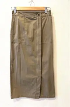 MHL. コットンリネン チノスカート ベルト付き ベージュ サイズ2