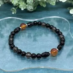 【一点物】天然石☘️ カーネリアンのツーポイントブレスレット 〈Y-049〉