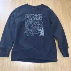 ポパイ オリーブ　トレーナー スウェット　ブラックL