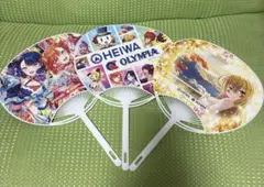 みんパチ HEIWA OLYMPIA 戦国乙女 ハルルナ うちわ 3枚セット