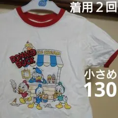 バースデイドナルドヒューイトゥーイトゥーイアイス屋さんリンガーＴシャツ130のサムネイル