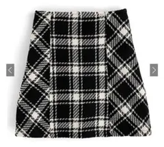 バックリボンツイードチェックミニスカート［gm699］