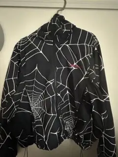NOREMID ナイロンジャケット スパイダーウェブ柄 ブラック - メルカリ