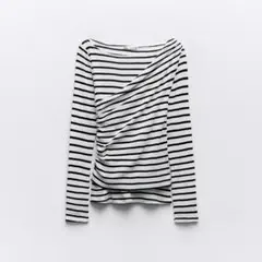 ZARA オフショルダー長袖Tシャツ カットソー