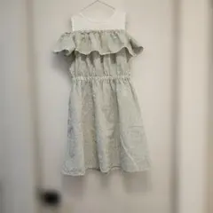 新品タグ付き　ノースリーブワンピース 140 グリーン