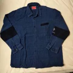 drug store’s　濃紺フランネルシャツ