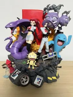 【希少当時物】ロケット団 ムサシ＆コジロウ フィギュア 台座付 TOMY製 新品】ポケットモンスター キャラクターズワールド Vol 1ロケット団