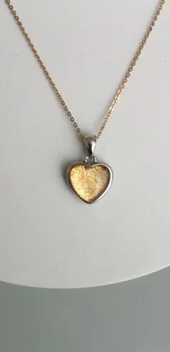 ハートギベオン隕鉄[qrpff]18金ゴールドネックレス【4億5千万年前の物】
