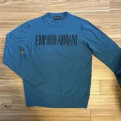 EMPORIO ARMANI 青 長袖 ニット セーターのサムネイル